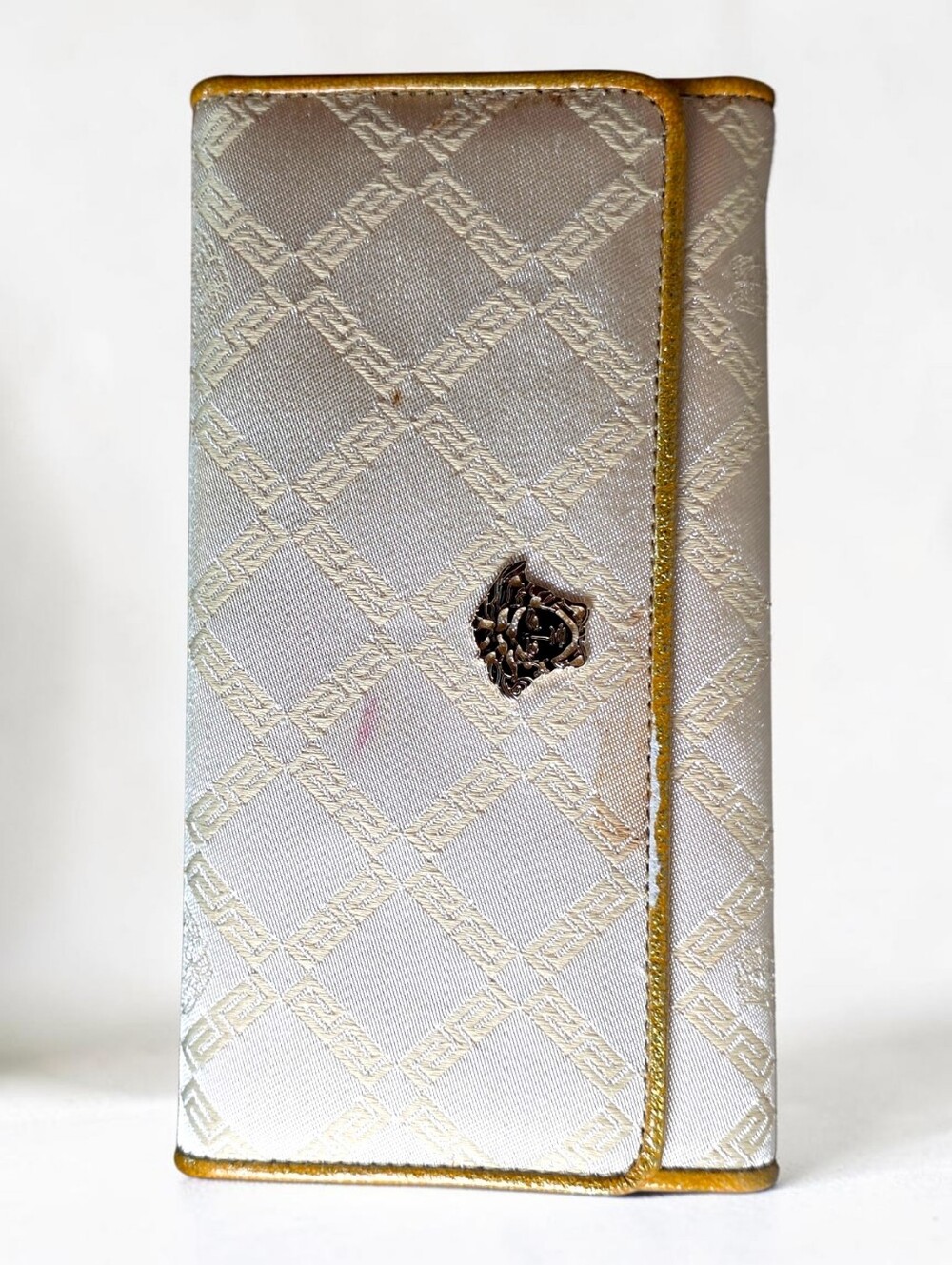 Versace Medusa Gold Jacquard Continental Wallet
